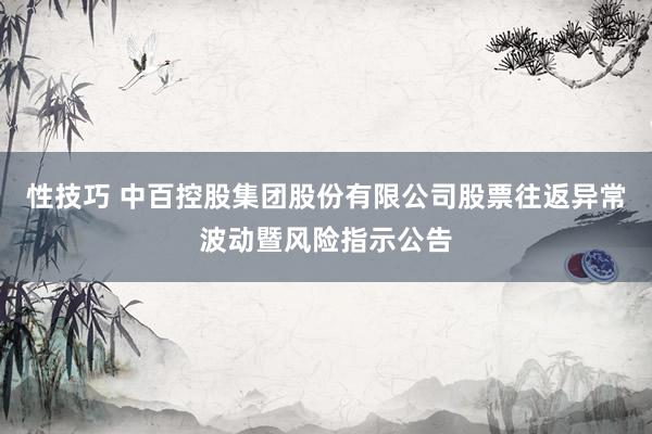 性技巧 中百控股集团股份有限公司股票往返异常波动暨风险指示公告