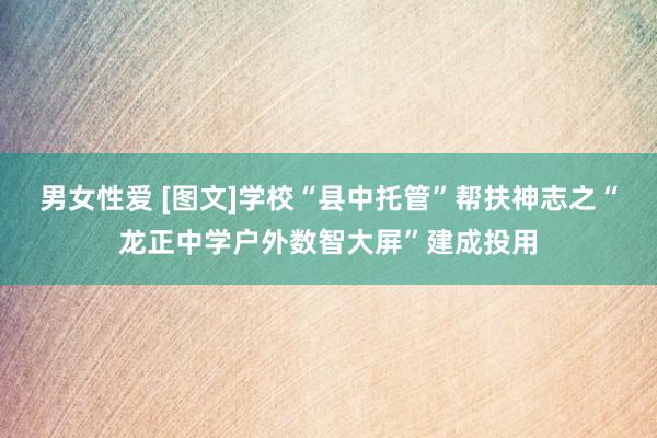 男女性爱 [图文]学校“县中托管”帮扶神志之“龙正中学户外数智大屏”建成投用