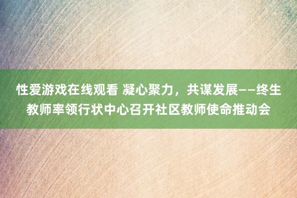 性爱游戏在线观看 凝心聚力，共谋发展——终生教师率领行状中心召开社区教师使命推动会