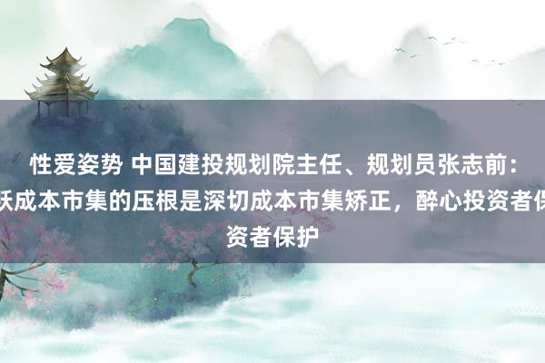 性爱姿势 中国建投规划院主任、规划员张志前：活跃成本市集的压根是深切成本市集矫正，醉心投资者保护